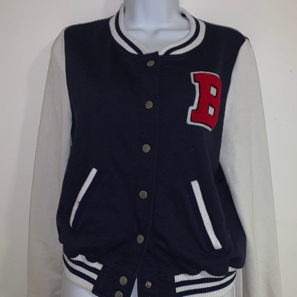 Navy B Initial Varsity Jacket